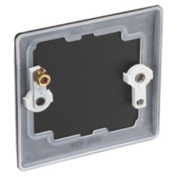 British General Nexus Metal 1-Gang Blanking Plate Matt Black