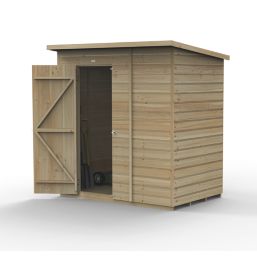 Forest Beckwood 6' x 4' (Nominal) Pent Shiplap Timber Shed with Base