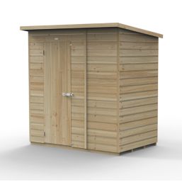 Forest Beckwood 6' x 4' (Nominal) Pent Shiplap Timber Shed with Base