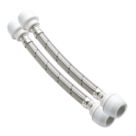 Hep2O Push-Fit Keyless Flexi Tap Connector 22mm x 22mm x 300mm 2 Pack