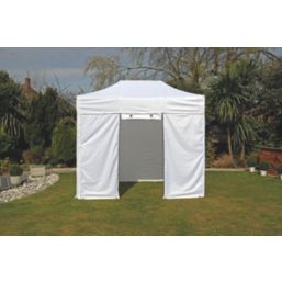 Mini Marquees  6' 6" x 10' (Nominal) Hip Fabric Gazebo White