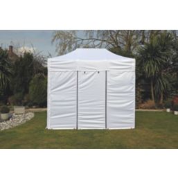 Mini Marquees  6' 6" x 10' (Nominal) Hip Fabric Gazebo White
