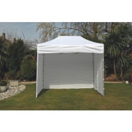 Mini Marquees Essential Full Kit 6' 6" x 10' (Nominal) Hip Fabric Gazebo White