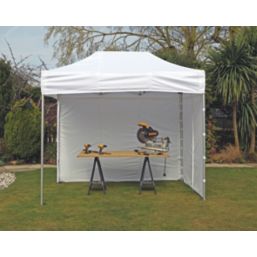 Mini Marquees  6' 6" x 10' (Nominal) Hip Fabric Gazebo White