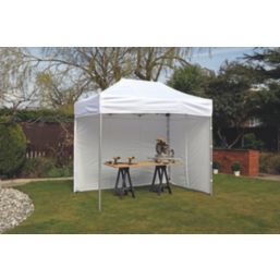 Mini Marquees  6' 6" x 10' (Nominal) Hip Fabric Gazebo White