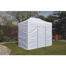 Mini Marquees  6' 6" x 10' (Nominal) Hip Fabric Gazebo White