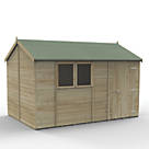 Forest Timberdale 12' x 8' 6" (Nominal) Reverse Apex Tongue & Groove Timber Shed with Base & Assembly