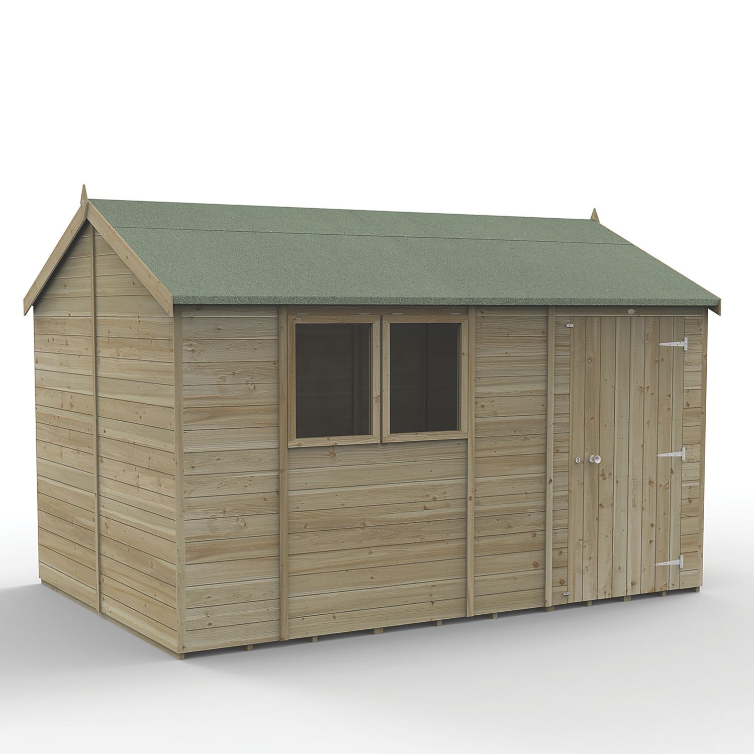 Forest Timberdale 12' x 8' 6" (Nominal) Reverse Apex Tongue & Groove Timber Shed with Base & Assembly (739TF)
