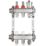 JG Underfloor 2 Port LowFit Heating Manifold Brushed Steel