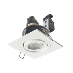 Spa Cali Adjustable Square Downlights Matt White 4 Pack