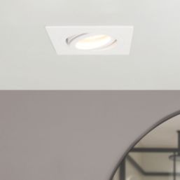Spa Cali Adjustable Square Downlights Matt White 4 Pack