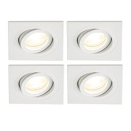 Spa Cali Adjustable Square Downlights Matt White 4 Pack