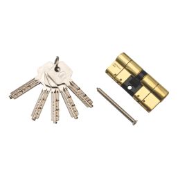 Smith & Locke Fire Rated 1 Star Double Cylinder Lock 35-35 (70mm) Polished Brass