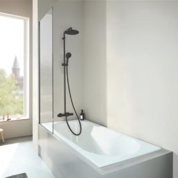 Grohe Vitalio Start 250 HP Rear-Fed Exposed Matt Black Thermostatic Bath/Shower System