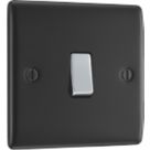 British General Nexus Metal 20A 16AX 1-Gang 2-Way Light Switch  Matt Black