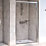 Aqualux Edge 6 Semi-Frameless Rectangular Sliding Shower Door Polished Silver 1000mm x 1900mm