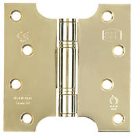 Smith & Locke  Electro Brass Grade 13 Fire Rated Parliament Hinges 102x102mm 2 Pack