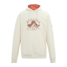Regatta Cline  Hooded Sweatshirt White Stone / Brick Medium 44" Chest