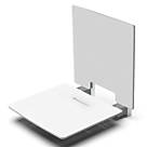Nymas Wall-Mounted Shower Seat with Back Rest White