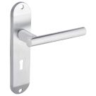 Smith & Locke Asker Fire Rated Lock Lever Door Handles Pair Satin Chrome