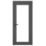 Crystal  Fully Glazed 1-Clear Light Right-Handed Anthracite Grey uPVC Back Door 2090mm x 840mm