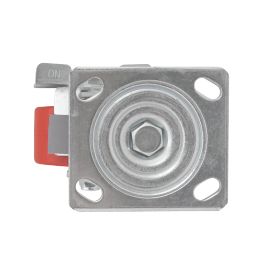 Essentials Industrial Braked Swivel Castor 100mm Red