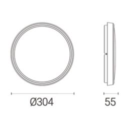 4lite  LED Wall/Ceiling Light White 18W 1847lm