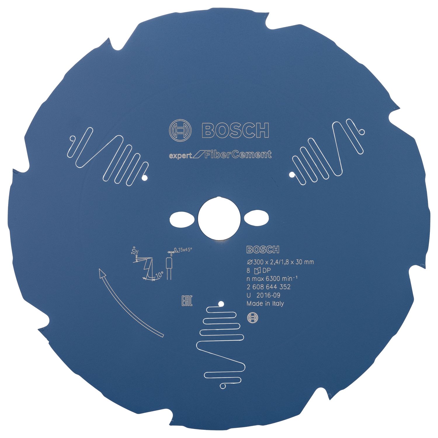 Bosch Expert Fibre Cement Circular Saw Blade 300mm x 30mm 8T (740KP)