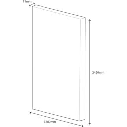 Splashwall Marble Bathroom Wall Panel Matt White 2420mm x 1210mm x 11mm