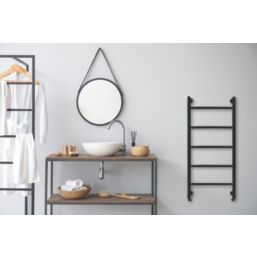 Towelrads 1200mm x 530mm 982BTU Black Flat Designer Towel Radiator