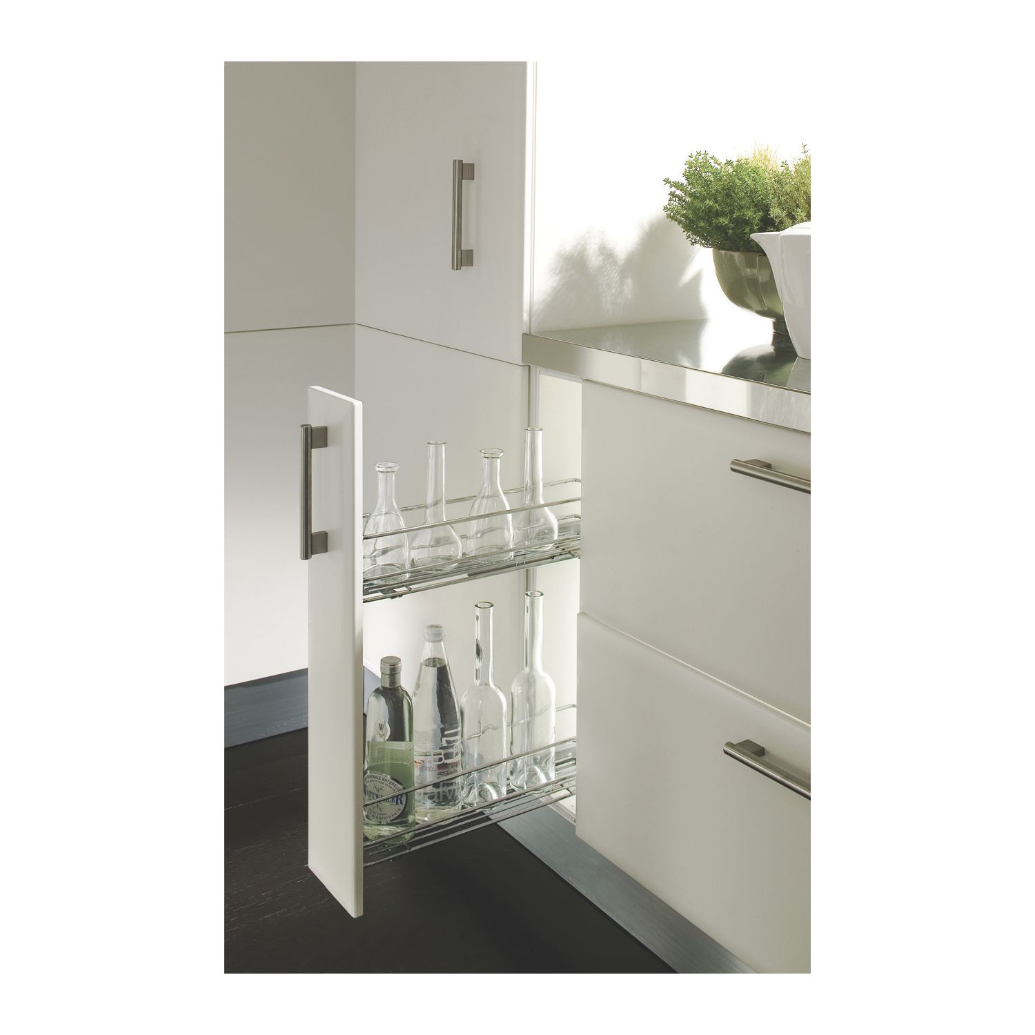 Hafele 2-Shelf Pull-Out Unit Chrome 150mm (74100)