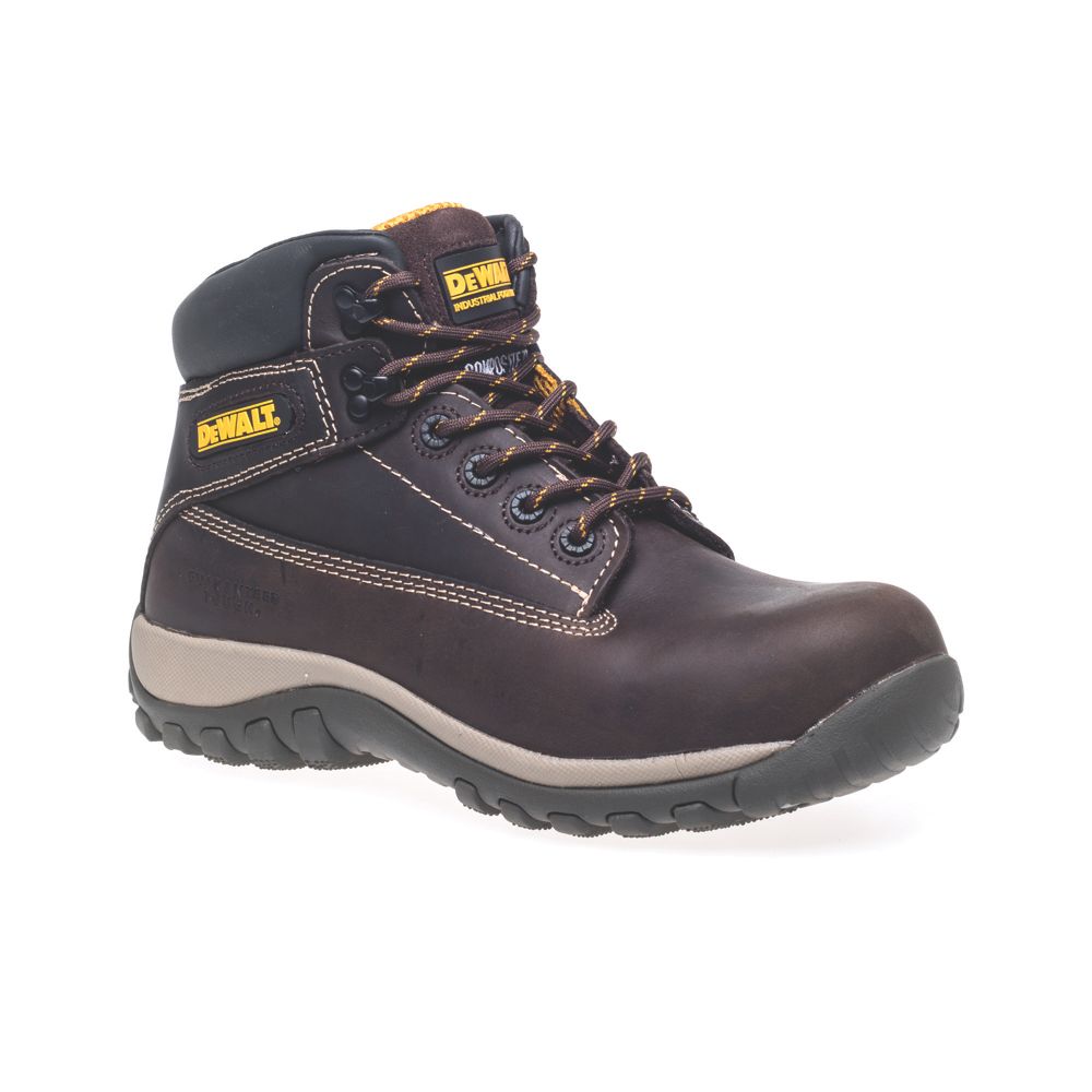 DeWalt Hammer Safety Boots Brown Size 11 - Screwfix