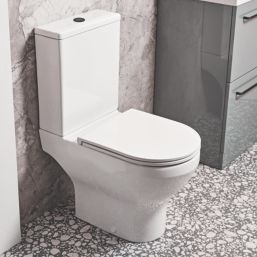 Brixton Soft-Close Close-Coupled Rimless Toilet Dual-Flush 6/4Ltr
