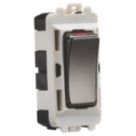 Knightsbridge  20AX Grid DP Control Switch Black Nickel with LED