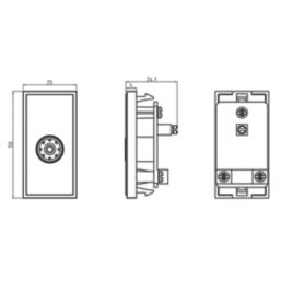 Knightsbridge  Modular Coaxial TV Socket Black
