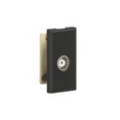 Knightsbridge  Modular Coaxial TV Socket Black