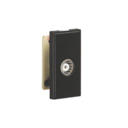 Knightsbridge  Modular Coaxial TV Socket Black