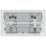 British General 900 Series 13A 2-Gang SP Switched Socket + 3.25A 65W 2-Outlet Type C USB Charger White