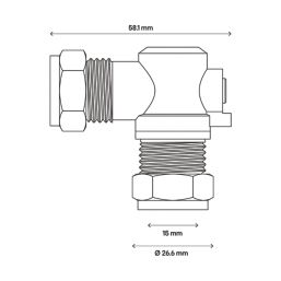 Flomasta Isolating Valve 15mm