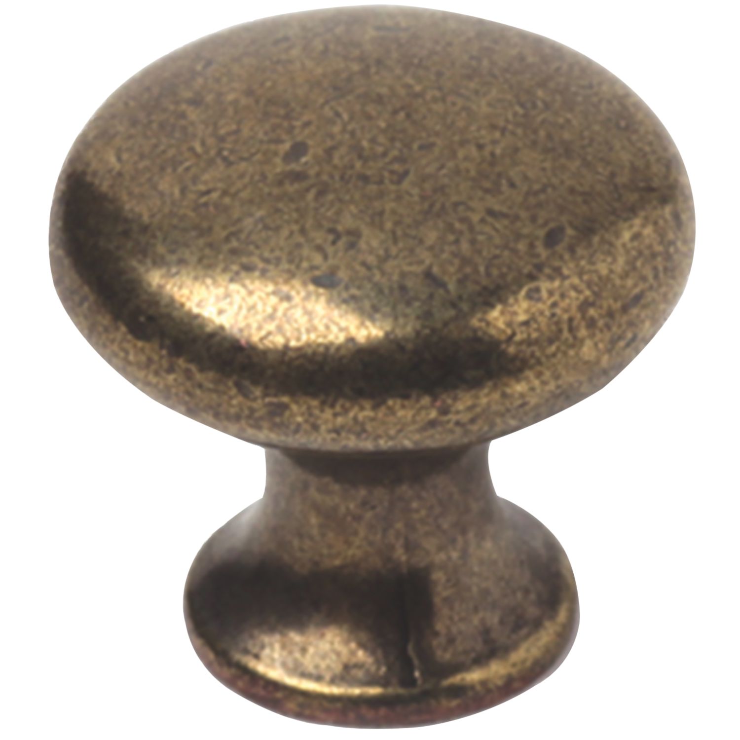 Essentials Decorative Round Cabinet Knobs Antique Brass 30mm 2 Pack (741HP)
