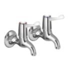Bristan Lever Contemporary Single Lever Kitchen Bib Taps Chrome 1 Pair