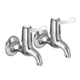 Bristan Lever Contemporary Single Lever Kitchen Bib Taps Chrome 1 Pair