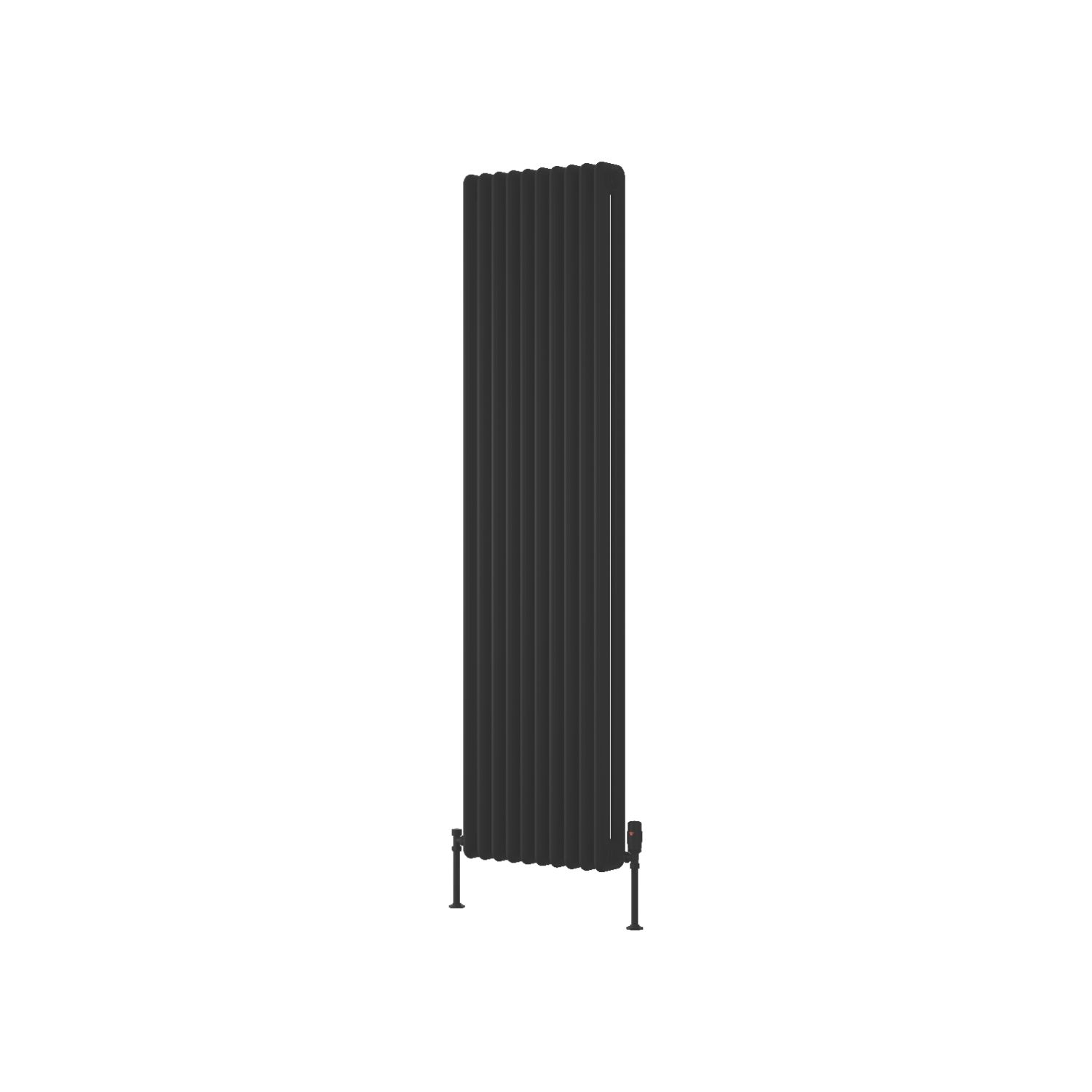 Reina 1800mm x 465mm 8217BTU Black Vertical 2 Column Radiator (741LH)