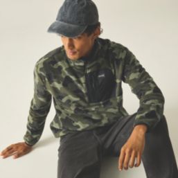 Regatta Frankie Half Zip Fleece Olive Night Camo Print  X Large 43-44" Chest