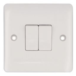 Vimark Pro 10A 2-Gang 2-Way Light Switch  White