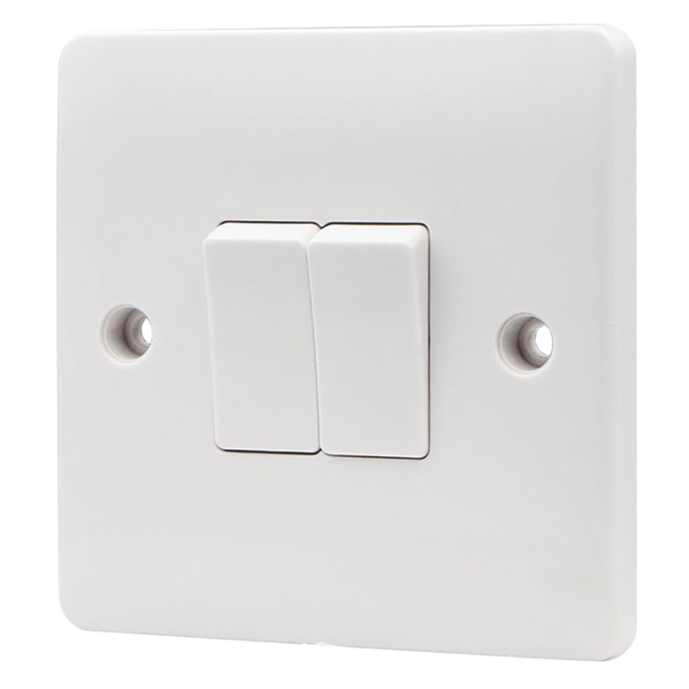Vimark Pro 10A 2-Gang 2-Way Light Switch  White