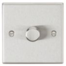 Knightsbridge  1-Gang 2-Way LED Intelligent Dimmer Switch  Brushed Chrome
