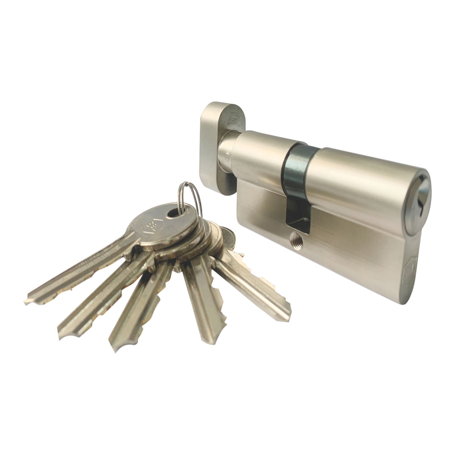 Smith & Locke 6-Pin Cylinder Thumbturn Lock 35-35 (70mm) Satin Nickel (741TE)