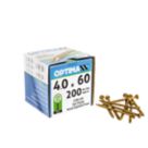 Optimaxx  PZ Countersunk  Wood Screws 4mm x 60mm 200 Pack