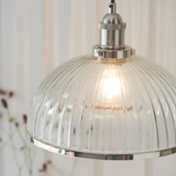 Quay Design Haze Industrial Pendant Bright Nickel